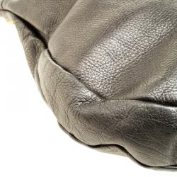 Pre Owned Marc by Marc Jacobs Metallic Grey Leather Classic Q Hillier Hobo