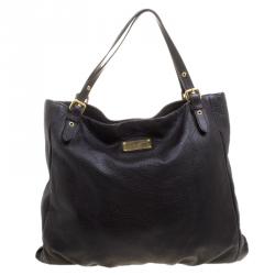 Pre Owned Marc by Marc Jacobs Dark Brown Leather Classic Q Shopgirl Tote