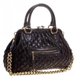 Pre Owned حقيبة كتف مارك جاكوبس ستام جلد عنابي داكن