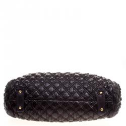 Pre Owned حقيبة كتف مارك جاكوبس ستام جلد عنابي داكن