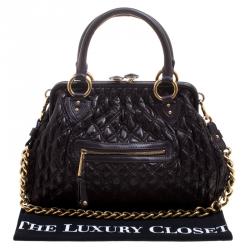 Pre Owned حقيبة كتف مارك جاكوبس ستام جلد عنابي داكن