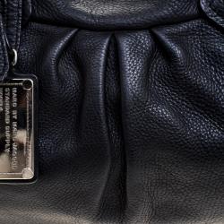 Pre Owned Marc by Marc Jacobs Black Leather Classic Q Groovee Satchel