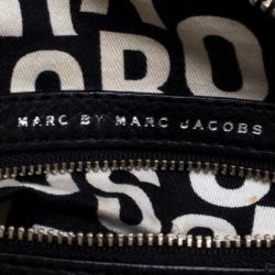 Pre Owned Marc by Marc Jacobs Black Leather Classic Q Groovee Satchel