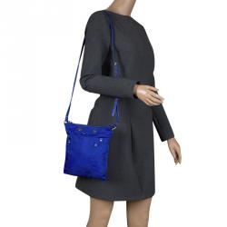 Pre Owned Marc by Marc Jacobs Blue Nylon Preppy Sia Crossbody Bag