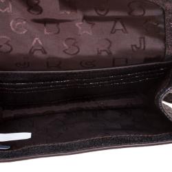 Pre Owned حقيبة كروس مارك باي مارك جاكوبس بيانكا جين أون ايه ليش جلد شيمرينغ ميتالك