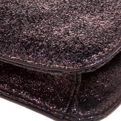 Pre Owned حقيبة كروس مارك باي مارك جاكوبس بيانكا جين أون ايه ليش جلد شيمرينغ ميتالك