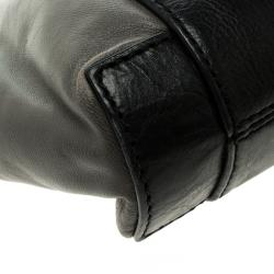 Pre Owned حقيبة كلتش مارك باي مارك جاكوبس بورغ بوكسر جلد رمادية/ سوداء