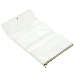 Marc by Marc Jacobs White Leather Tri Fold Long Wallet