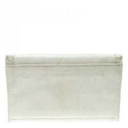 Marc by Marc Jacobs White Leather Tri Fold Long Wallet