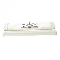 Marc by Marc Jacobs White Leather Tri Fold Long Wallet