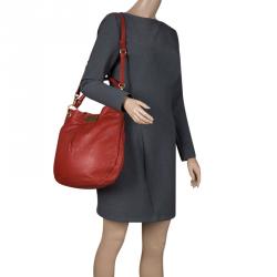 Pre Owned حقيبة مارك باي مارك جاكوبس هيليار Q كلاسيك جلد حمراء