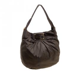 Pre Owned Marc by Marc Jacobs Khaki Nylon Classic Q Hillier Hobo