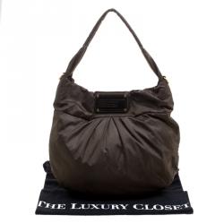 Pre Owned Marc by Marc Jacobs Khaki Nylon Classic Q Hillier Hobo