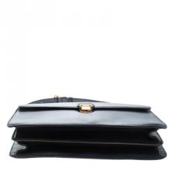 Pre Owned Marc by Marc Jacobs Navy Blue Leather Chicret Top Handle Satchel