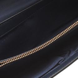 Pre Owned Marc by Marc Jacobs Navy Blue Leather Chicret Top Handle Satchel