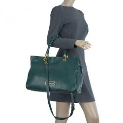 Pre Owned Marc by Marc Jacobs Green Leather Too Hot To Handle Tote