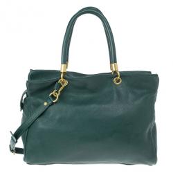 Pre Owned Marc by Marc Jacobs Green Leather Too Hot To Handle Tote