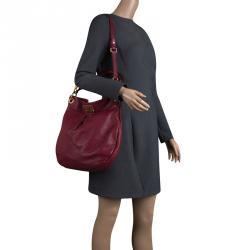 مملوكة مسبقًا Marc by Marc Jacobs Red Leather Classic Q Hillier Hobo
