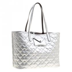 Pre Owned حقيبة مارك باي مارك جاكوبس متروبوليتوت PVC مبطنة فضية