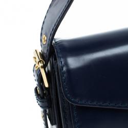 Pre Owned Marc by Marc Jacobs Navy Blue Leather Small Shoulder Bag