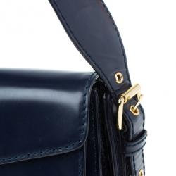 Pre Owned Marc by Marc Jacobs Navy Blue Leather Small Shoulder Bag