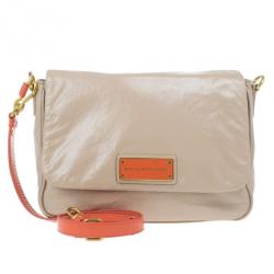 Marc by Marc Jacobs Taupe Glazed Leather Lea Crossbody Marc by