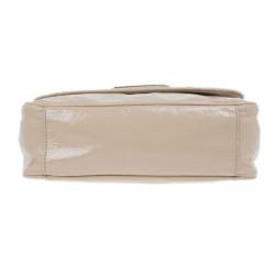 Pre Owned Marc by Marc Jacobs Taupe Glazed Leather Lea Crossbody