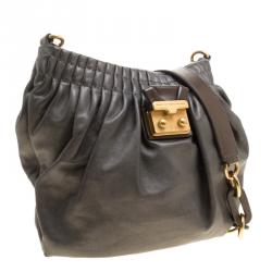 Pre Owned Marc by Marc Jacobs Grey Leather Crossbody Bag