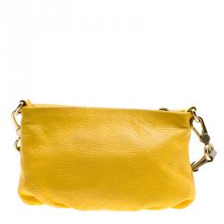 Pre Owned Marc by Marc Jacobs Yellow Leather Classic Q Percy Crossbody Bag