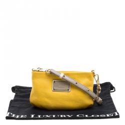 Pre Owned Marc by Marc Jacobs Yellow Leather Classic Q Percy Crossbody Bag