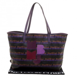 مملوكة مسبقًا حقيبة يد مارك باي مارك جاكوبس ايزي PVC طباعة MBMJ متعدد الالوان