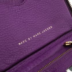 Marc by Marc Jacobs Purple Leather Classic Q Zip Around Wallet