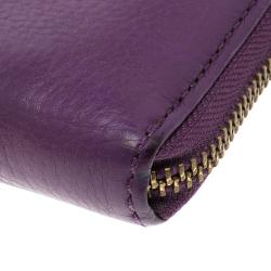 Marc by Marc Jacobs Purple Leather Classic Q Zip Around Wallet
