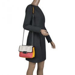 Pre Owned Marc by Marc Jacobs Colorblock Leather Rebel 24 Shoulder Bag