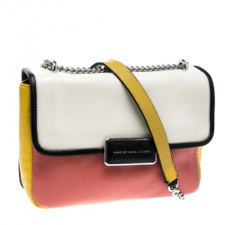 Pre Owned Marc by Marc Jacobs Colorblock Leather Rebel 24 Shoulder Bag