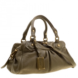Pre Owned Marc by Marc Jacobs Taupe Leather Classic Q Baby Groovee Bag