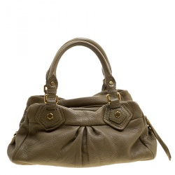 Pre Owned Marc by Marc Jacobs Taupe Leather Classic Q Baby Groovee Bag