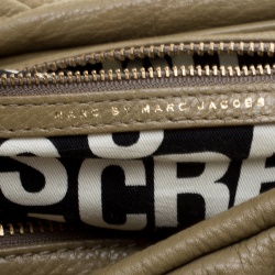 Pre Owned Marc by Marc Jacobs Taupe Leather Classic Q Baby Groovee Bag