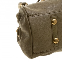 Pre Owned Marc by Marc Jacobs Taupe Leather Classic Q Baby Groovee Bag