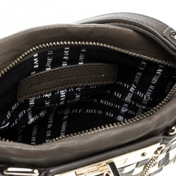 Pre Owned حقيبة كلتش مارك باي مارك جاكوبس حمالة معصم جلد كاروهات ذهبية/ بنية