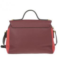 Pre Owned Marc by Marc Jacobs Red And Burgundy Leather Hail To The Queen Diana Satchel