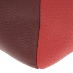 Pre Owned Marc by Marc Jacobs Red And Burgundy Leather Hail To The Queen Diana Satchel