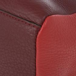 Pre Owned Marc by Marc Jacobs Red And Burgundy Leather Hail To The Queen Diana Satchel