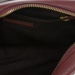 Pre Owned Marc by Marc Jacobs Red And Burgundy Leather Hail To The Queen Diana Satchel