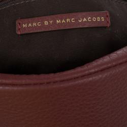 Pre Owned Marc by Marc Jacobs Red And Burgundy Leather Hail To The Queen Diana Satchel