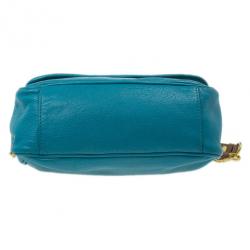 Pre Owned Marc by Marc Jacobs Blue Leather Too Hot To Handle Top Handle Bag