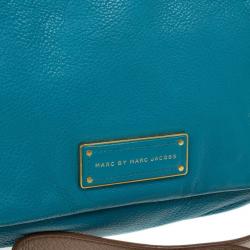 Pre Owned Marc by Marc Jacobs Blue Leather Too Hot To Handle Top Handle Bag
