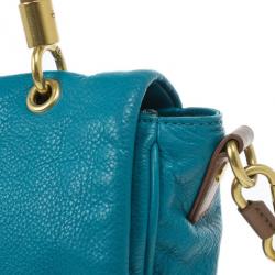 Pre Owned Marc by Marc Jacobs Blue Leather Too Hot To Handle Top Handle Bag