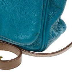 Pre Owned Marc by Marc Jacobs Blue Leather Too Hot To Handle Top Handle Bag