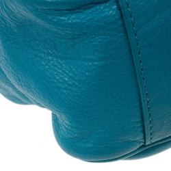 Pre Owned Marc by Marc Jacobs Blue Leather Too Hot To Handle Top Handle Bag